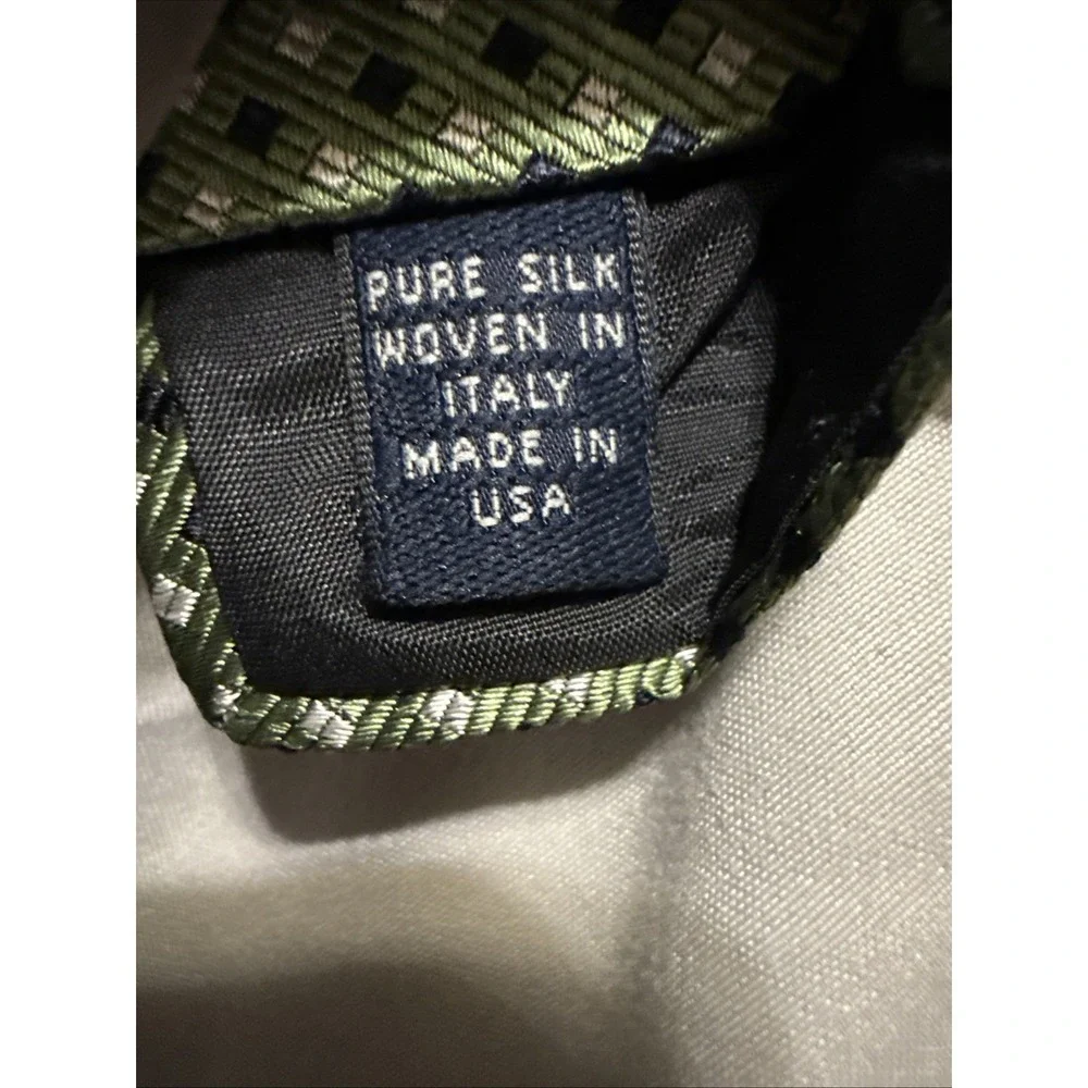Brooks Brothers Makers Men's Silk Tie Green Made In USA 3.5
